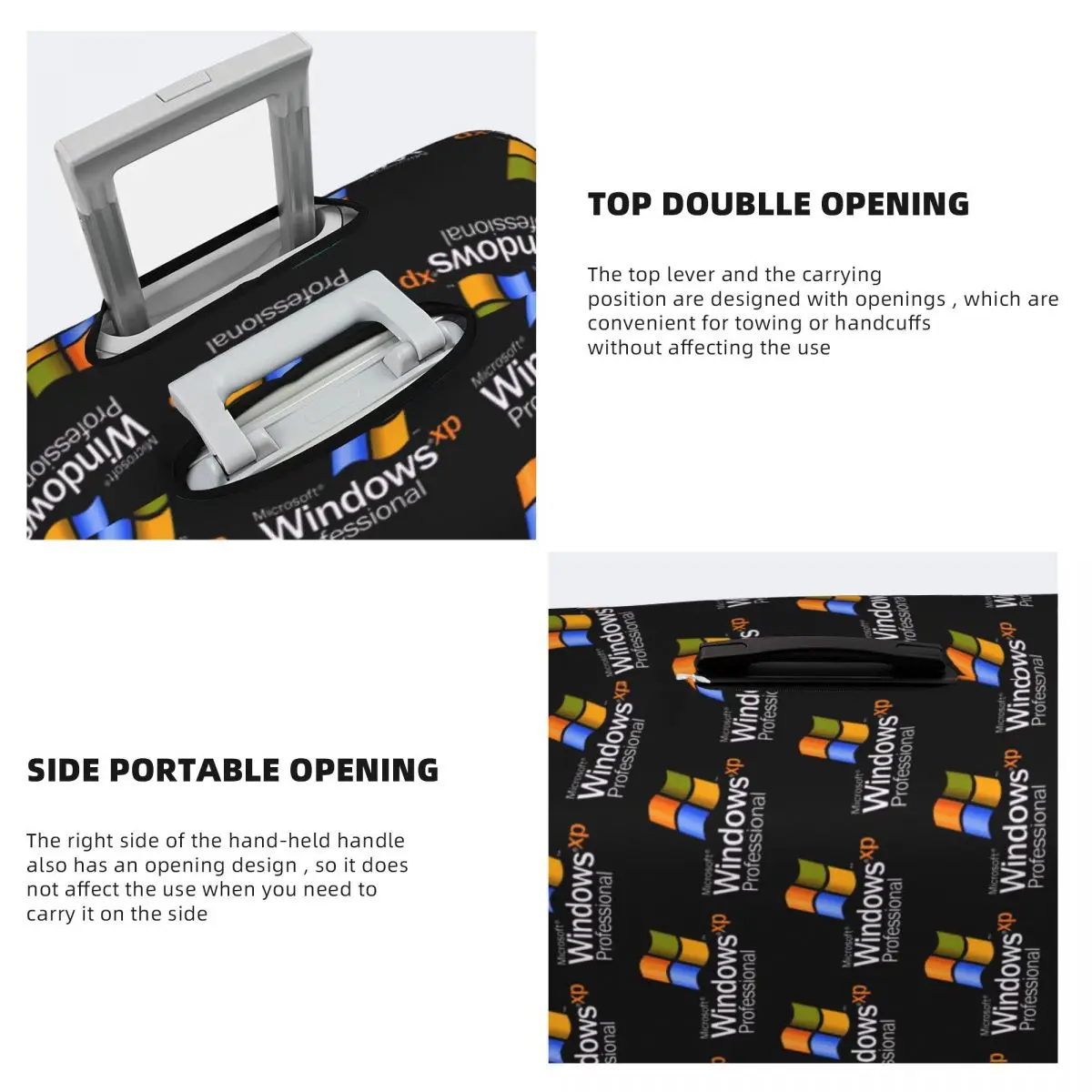 Windows XP Suitcase Cover Protection Elastic Travel Luggage Protector Covers for 18-32 Inch