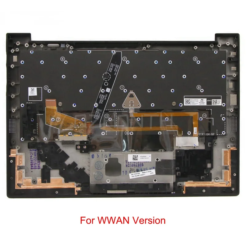 S  FOR Lenovo ThinkPad X1 Carbon 9th Gen 9 2021 Palmrest Backlit Keyboard for WWAN