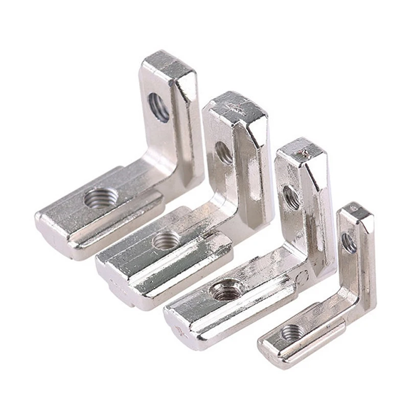 Right Angle Corner Bracket L-Plate for 2020 3030 4040 Aluminum Extrusion Profile Slot Connector Panel Mounting Hardware 2/4Pcs