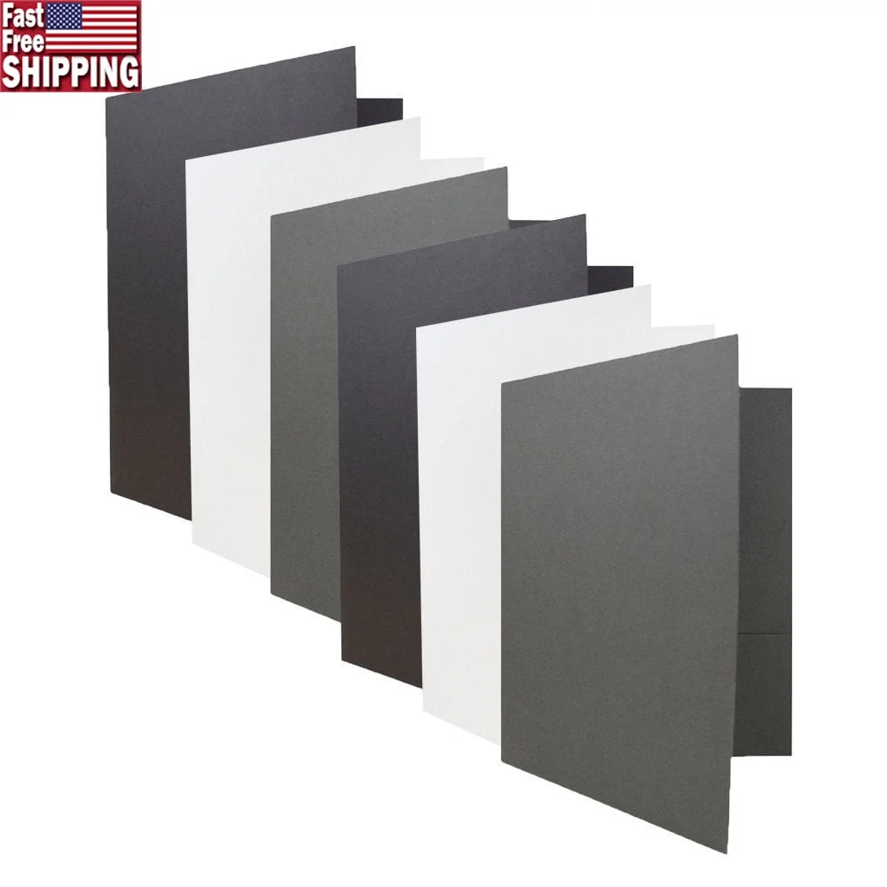 

Linen Two Pocket Folders 6 Pack Assorted Colors Business Organization Supplies Perfect Office School Presentations