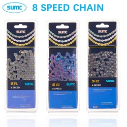 SUMC 6 7 8 Speed Bicycle Chain 116L S82 S8L MTB Road Bike 8S Original MissingLinks Mountain Bike Chains Parts for Shimano SRAM