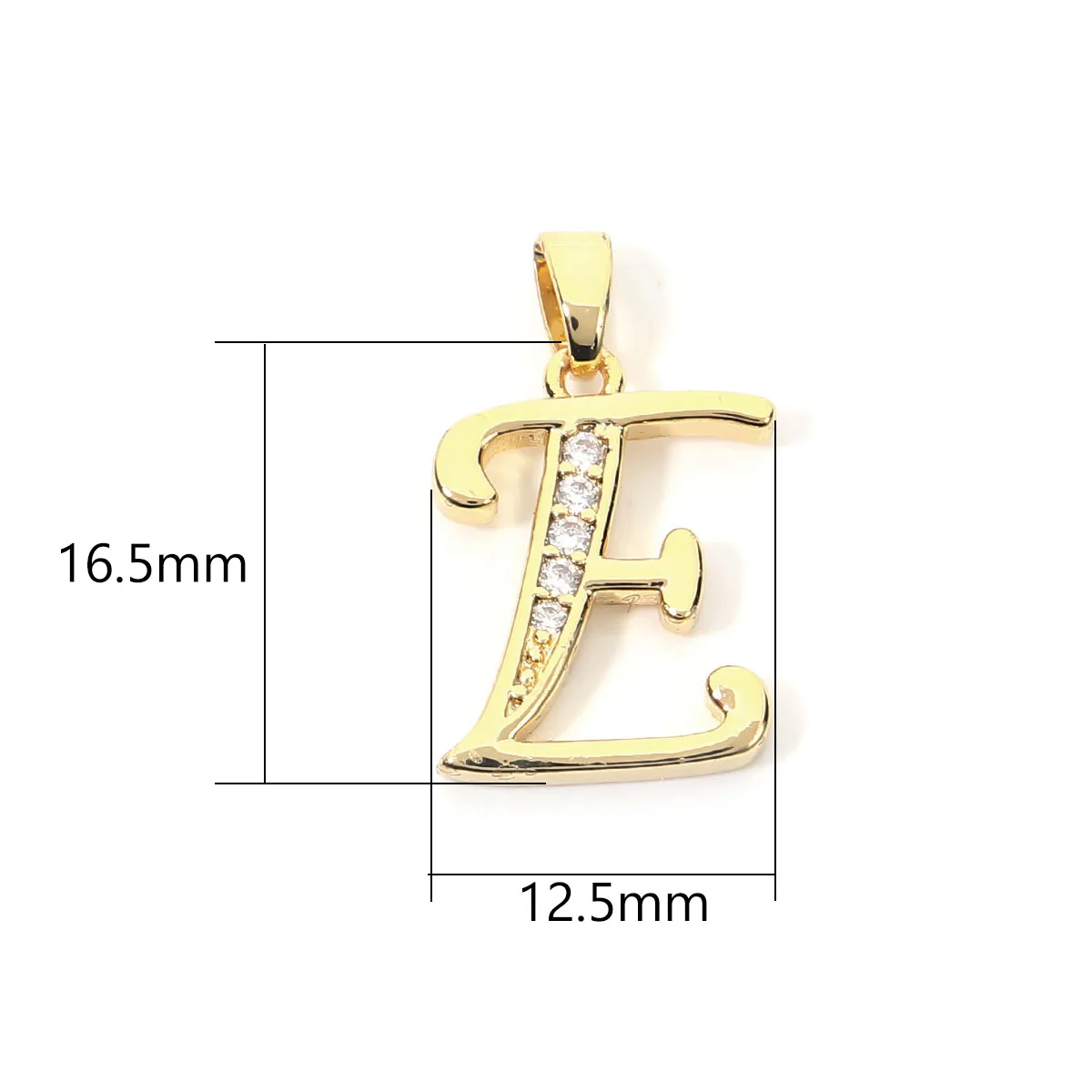 1pc Metal A-Z Alphabet Letter Pendant Zircon Inlaid Initial Charm For DIY Custom Necklace Bracelet Jewelry Making Accessories view 6