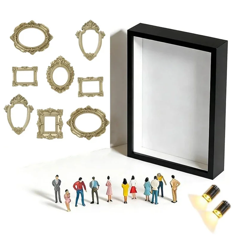 DIY Mini Photo Frame Box Romantic LED Shadow Kit Handmade Paper Art For Couples Valentines Day Table Centerpiece Gift