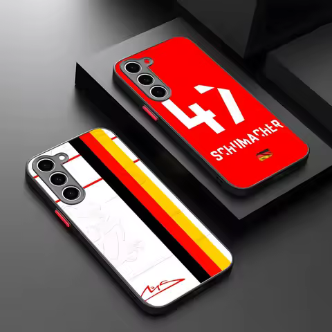 Michael Schumacher 47 Phone Case Matte Transparent For Samsung S25Plus S21fe S22 FE S23 Ultra S24 Plus S25 Luxury Back Cover