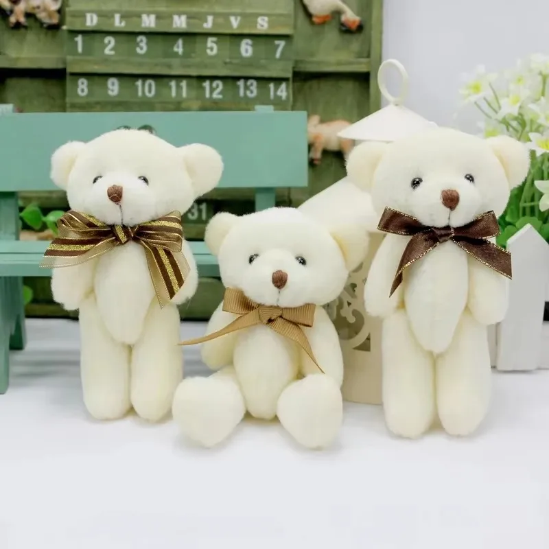 12 Pz/lotto Peluche Orso Bambole Ragazze Ragazzi Giocattoli Orso Morbido Con Papillon Bambini Regalo Di Compleanno Regalo Di Nozze Divano di Casa Decorazionegs