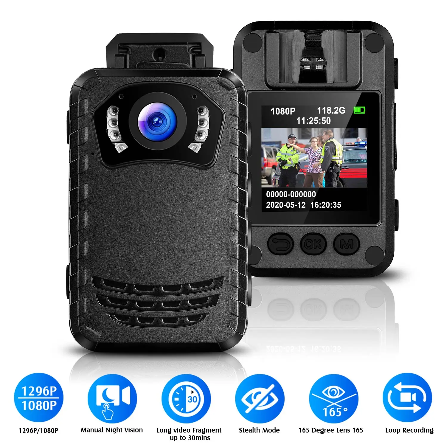 

New N9 Mini Body Camera Full HD 1296P Small Portable Night Vision Police Cameras Support 256G DVR Dropshipping body cam