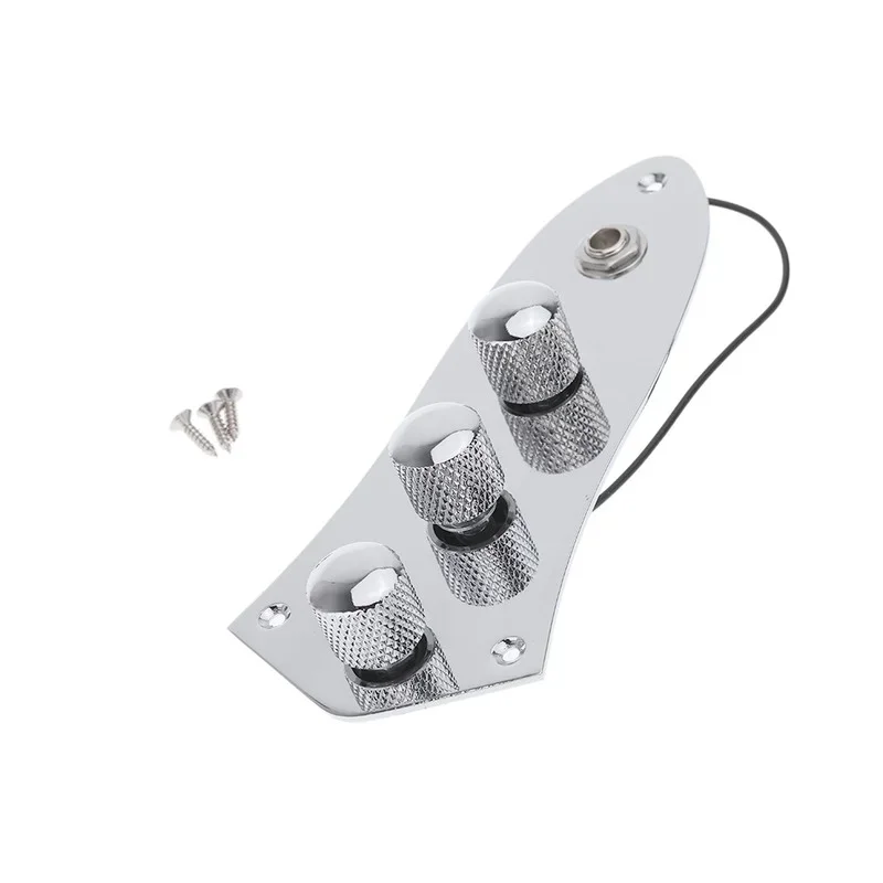 1set Bass Loaded Wired Control Plate for 4/5 String Bass Guitar Parts JB-08CR