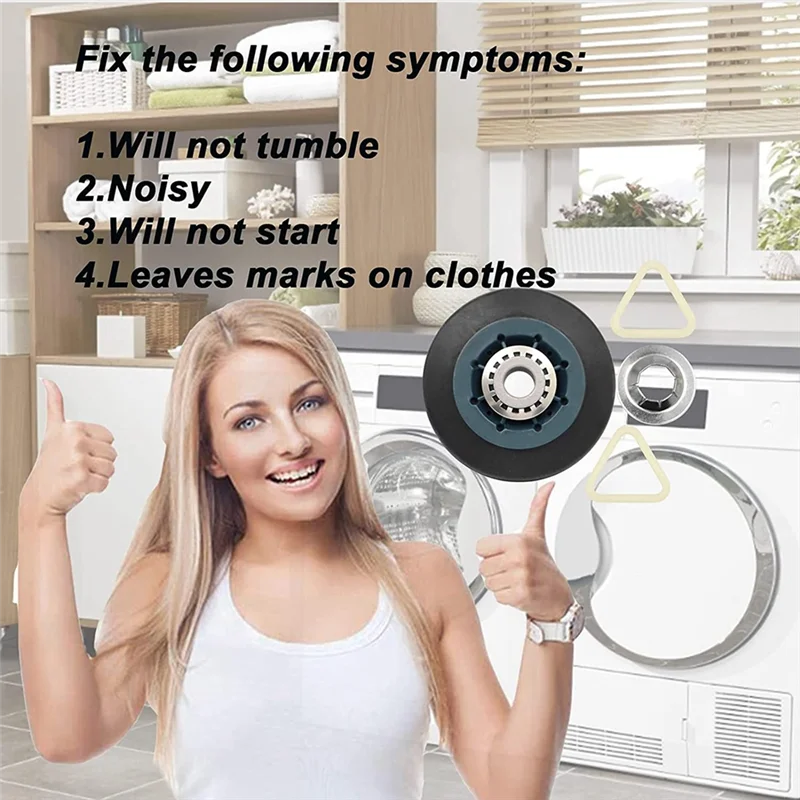 Paquete de 4 W 10314173   Reemplazo del rodillo del tambor del secadora para secadora compatible con WPW 10314173   Kit de soporte de tambor de rodillo Piezas de secadora-LITE