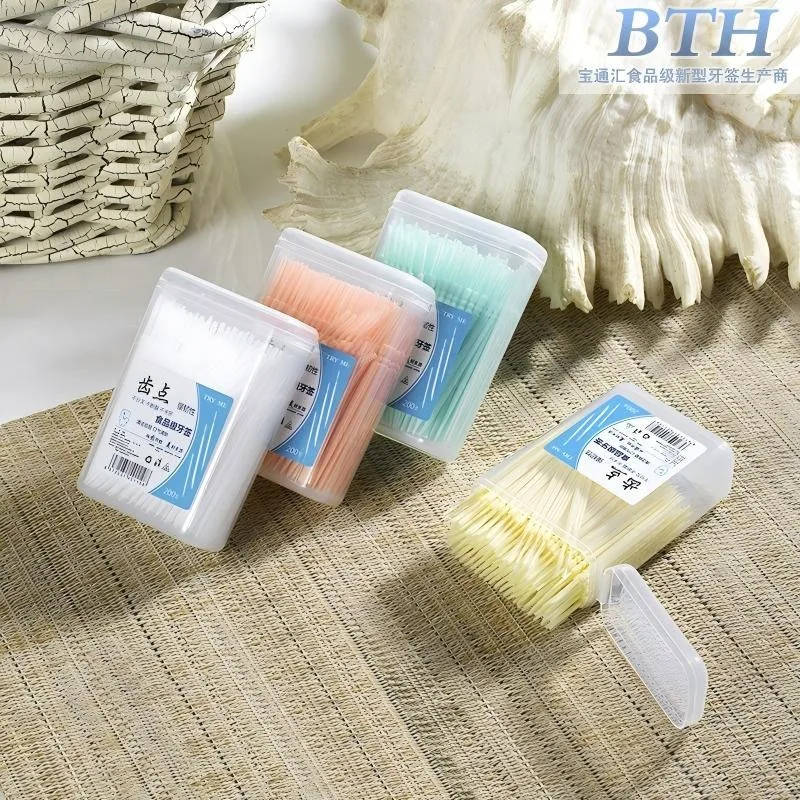Toothpaste Brush 200 Boxed Plastic Toothpicks Disposable Cleaning  Interdental Spaces Brush Picking Teeth Thread  Picking Teeth
