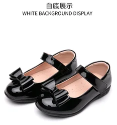 Top Quality Red White Black School Student Leather Shoes Girls Princess Shoes for Wedding Party Children Dance Performance Shoes