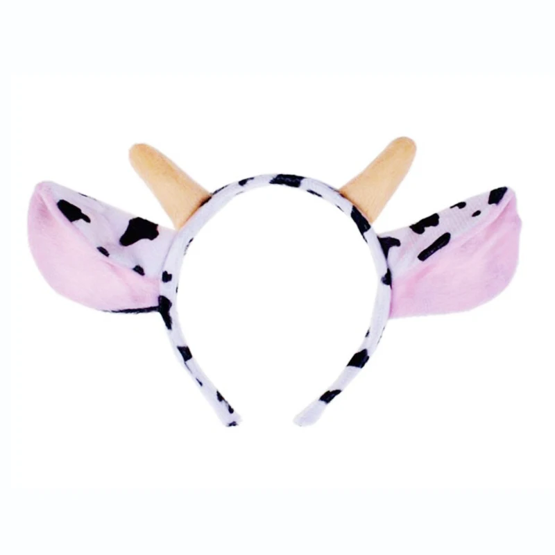 1Pcs Cartoon Giraffe Tiger Hairband Child Adult Animals Ears Headband Cosplay Costume Hair Band Birthday Party Prop Decoration