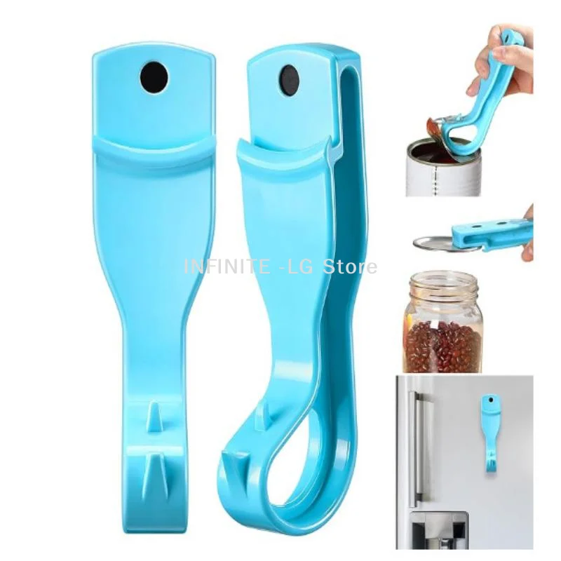 2-IN-1 Ring Pull Can Opener And Canning Jar Opener With Magnets,Can Openers For Seniors,Arthritis,Parkinson’s, Jar Openers