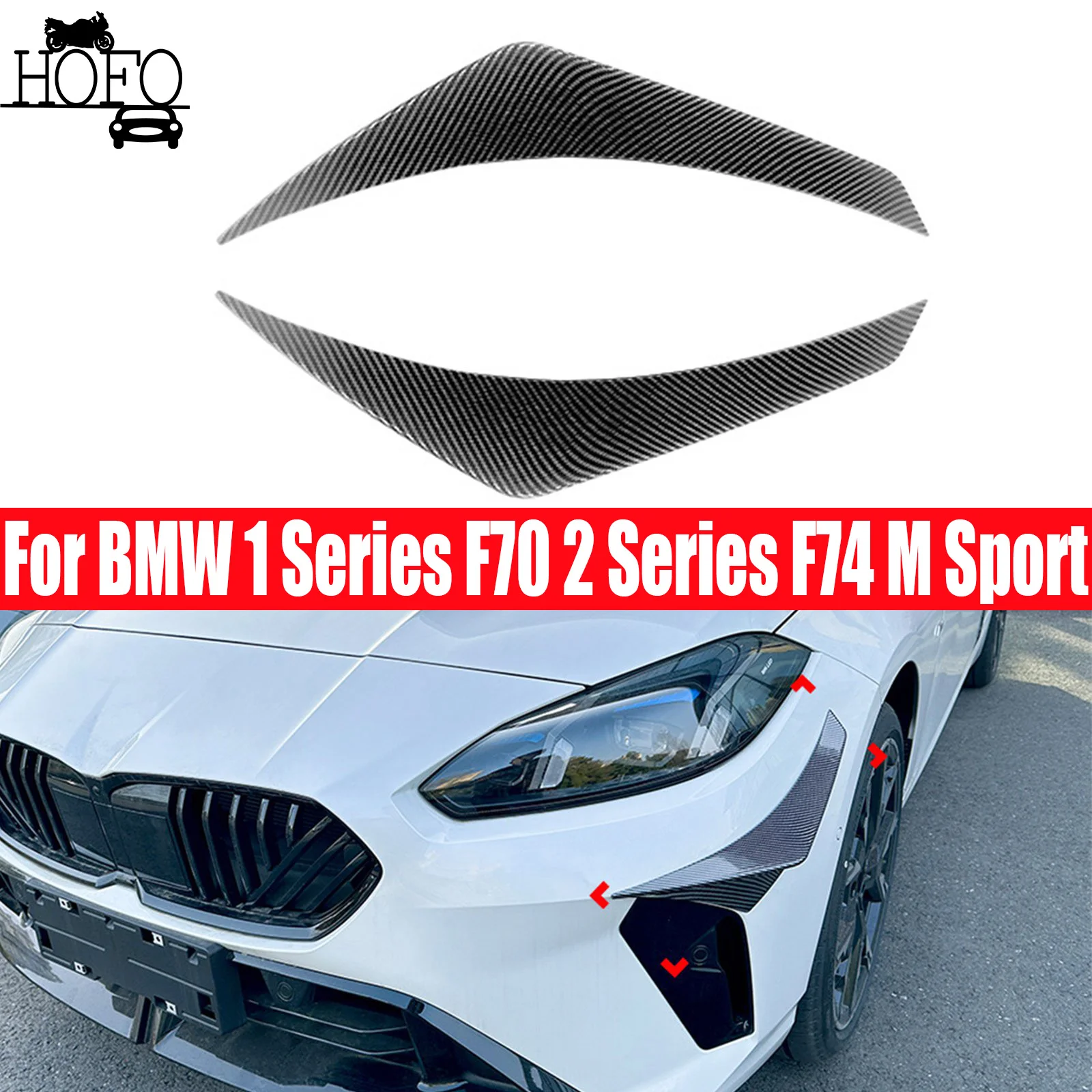 

For BMW 1 Series F70 2 Series F74 M Sport 2024-2025 Front Bumper Side Air Vent Trim