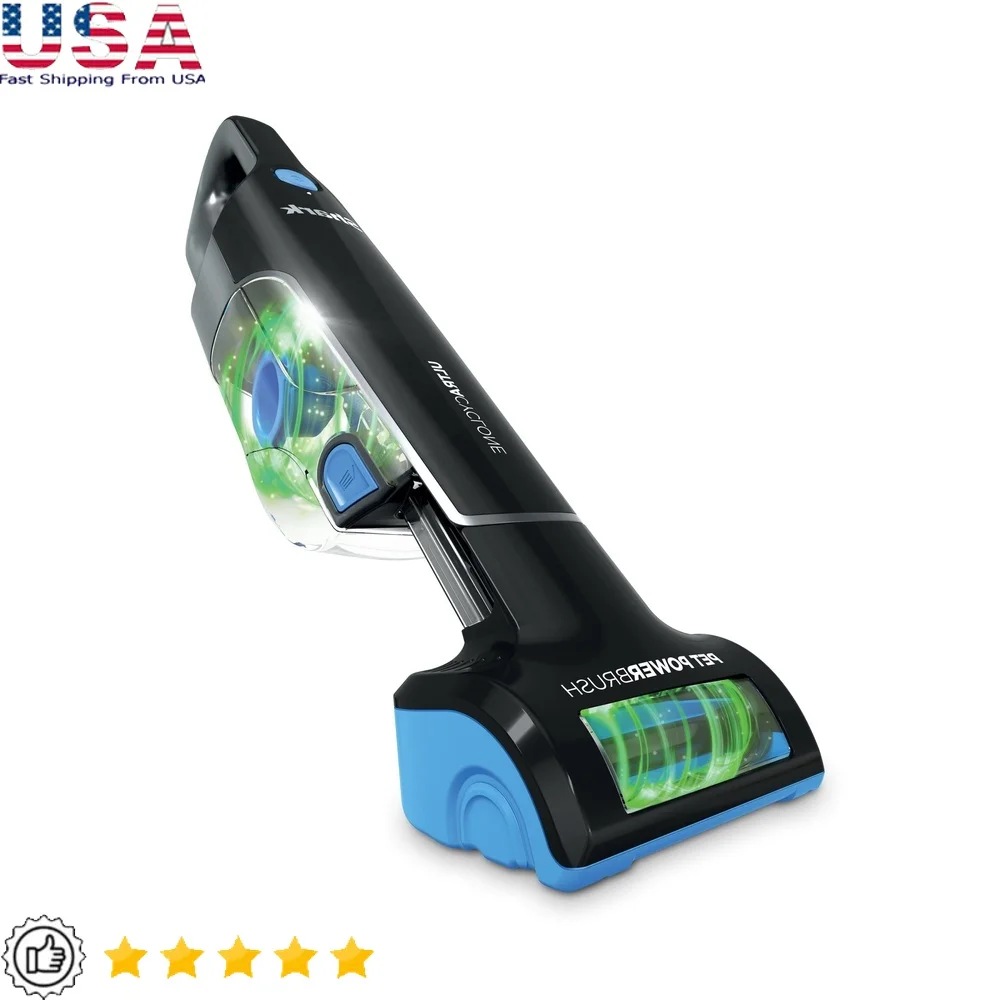 

Cordless Handheld Vacuum with Motorized Pet Tool PowerFins Crevice Tool Ultra Powerful Cyclonic Suction Lightweight Washable