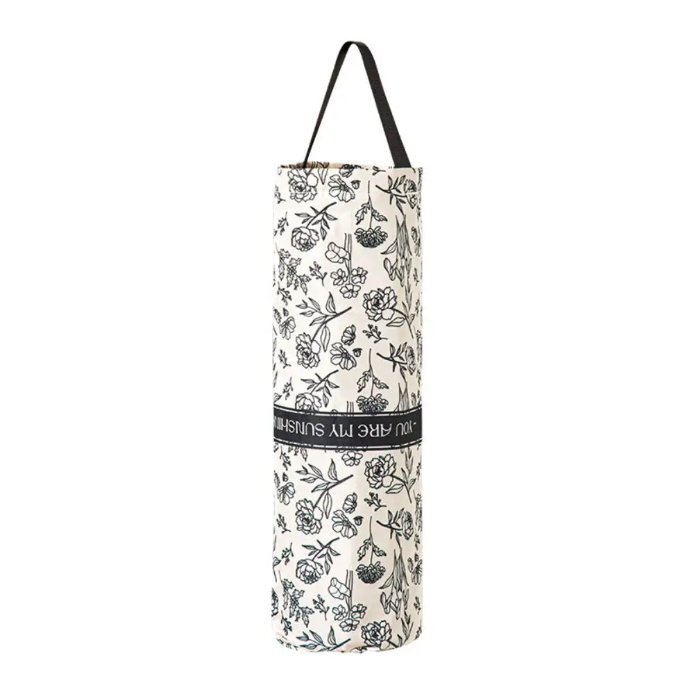 Cartoon Pattern Grocery Bag Holder Wall Mounted Smooth Extraction Garbage Bag Organizer Large Bottom Opening Trash Bag Container