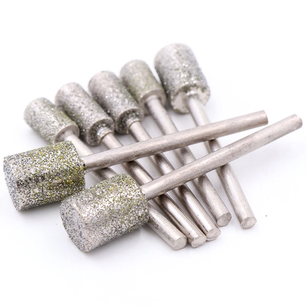 

10PCS 0.5mm-10mm Diamond Burr Grinding Engraving Bit 2.35/3mm Shank for Dremel Rotary