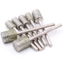 10PCS 0.5mm-10mm Diamond Burr Grinding Engraving Bit 2.35/3mm Shank for Dremel Rotary