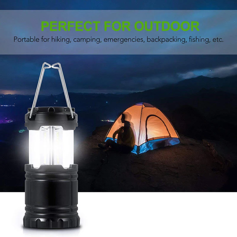 Camping Lamp USB Rechargeable Camping Light Outdoor Tent Light Lantern Collapsible Cob LED Camping Lantern