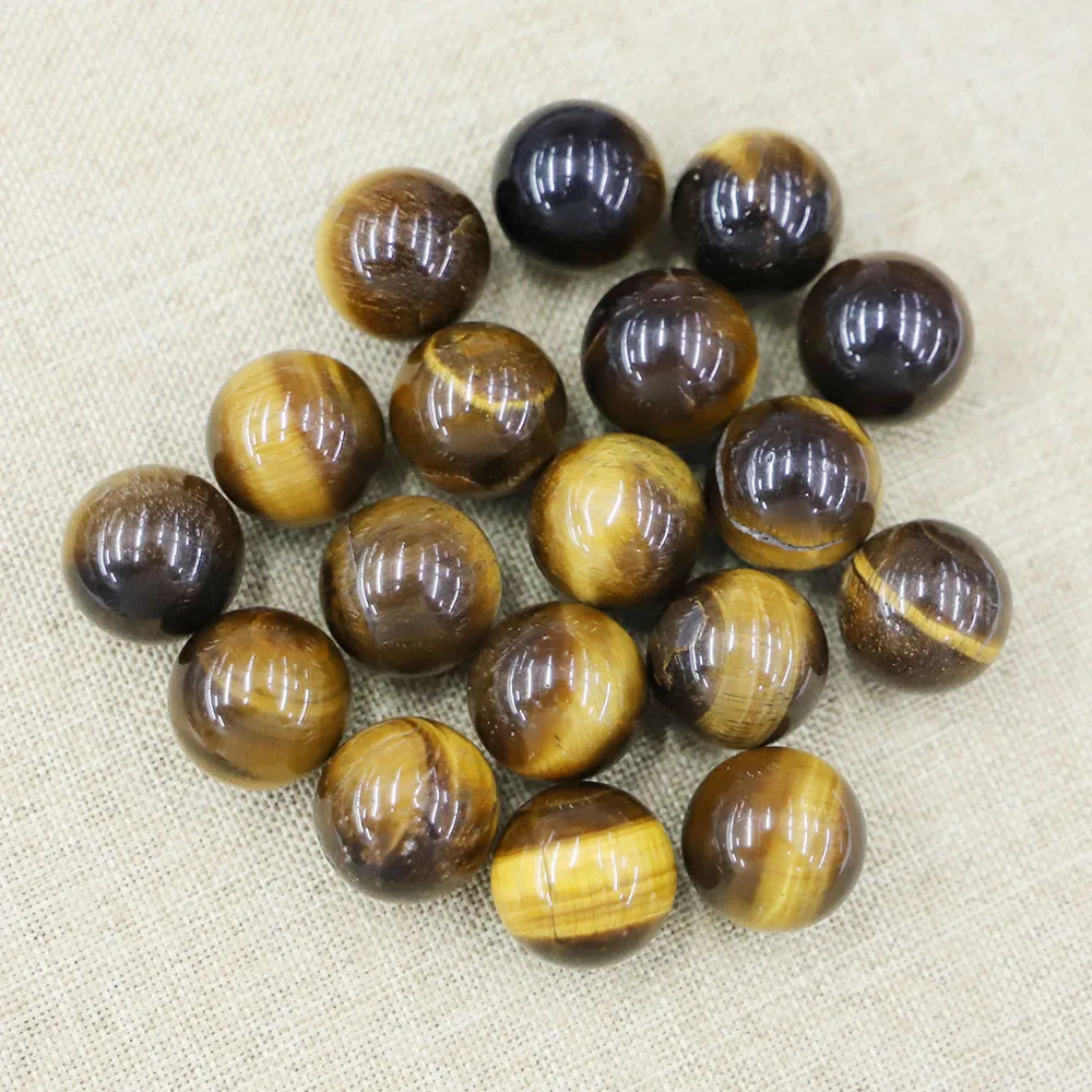 Free Shipping 20mm Natural Agate Tiger Eye Bare Stone Without Holes Beads Energy Ball Ornaments Gift Accessories Wholesale 10Pcs