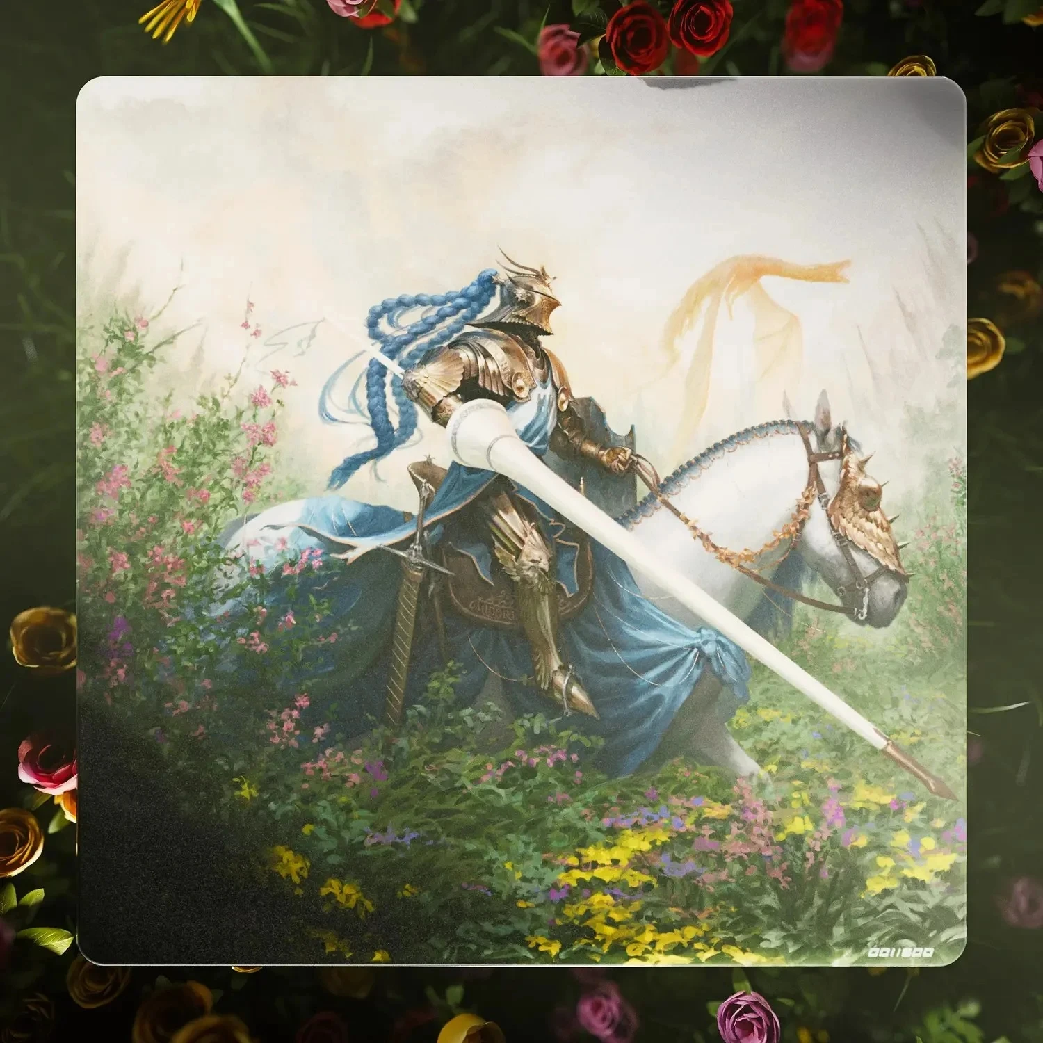 Dark Anime The Return Knight Glass Mouse Pad Gaming Reproduced Upgrade Coated Smooth Surface Custom Gamer FPS Gaming Desk Mat