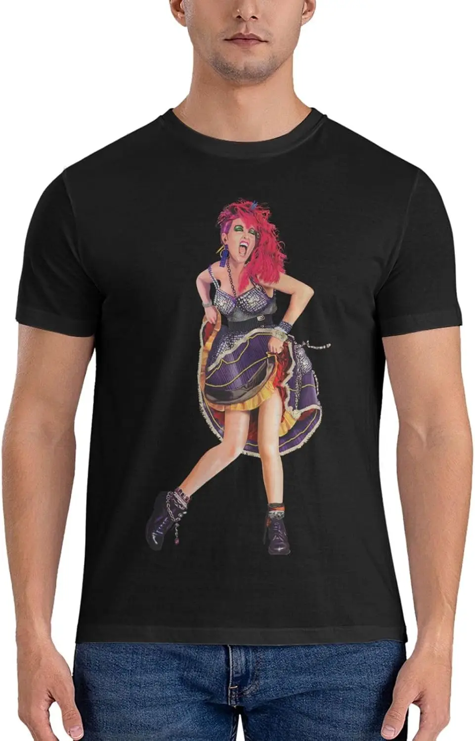 تي شيرت كلاسيكي بأكمام قصيرة من القطن للرجال، تي شيرت أنيق