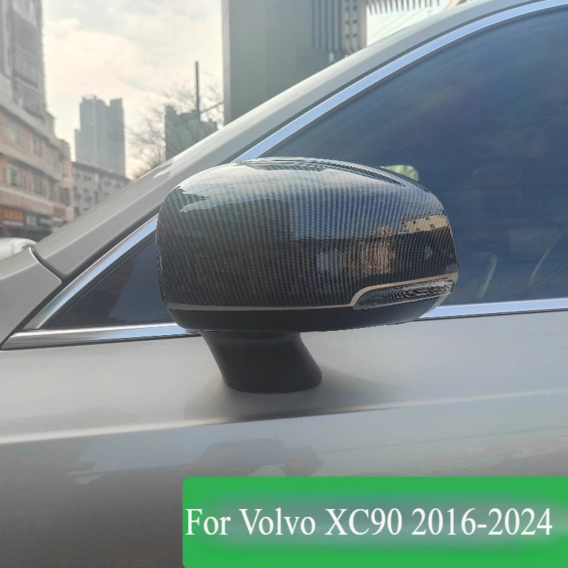

Для Volvo XC90 2016-2024 корпус зеркала, OEM стиль ABS пластиковые глянцевые черные колпачки боковых зеркал сменные корпуса