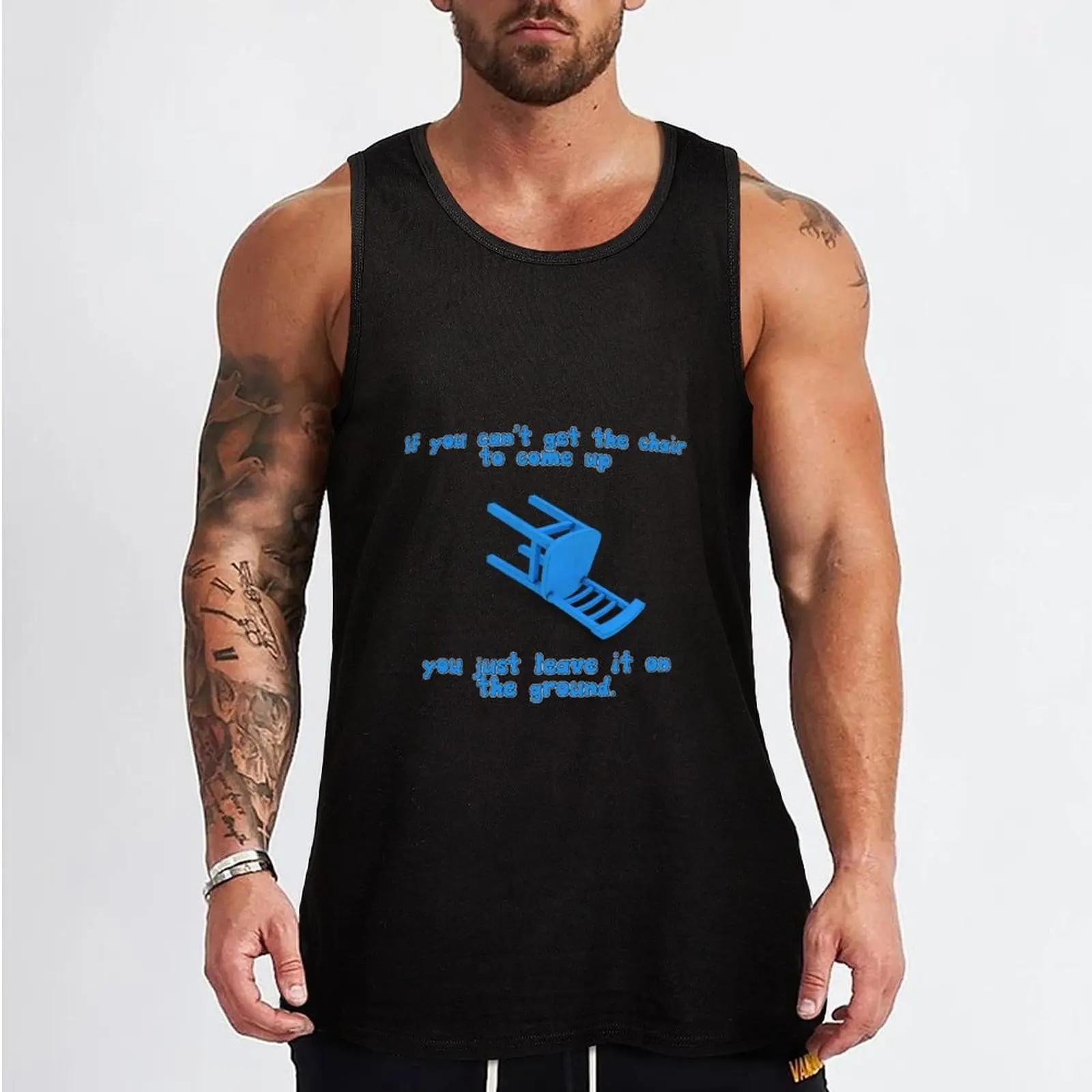 alantutorial - the blue chair Tank Top Men's sports t-shirt gym clothing men