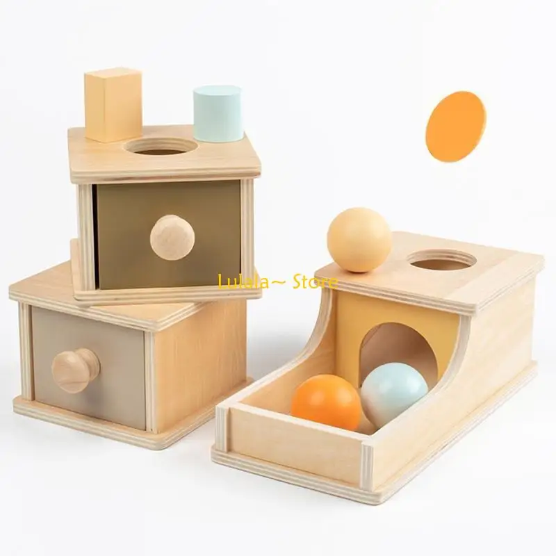 Y4QA Plugging Toy Toy Sensory Coin Box Box Game Atividade