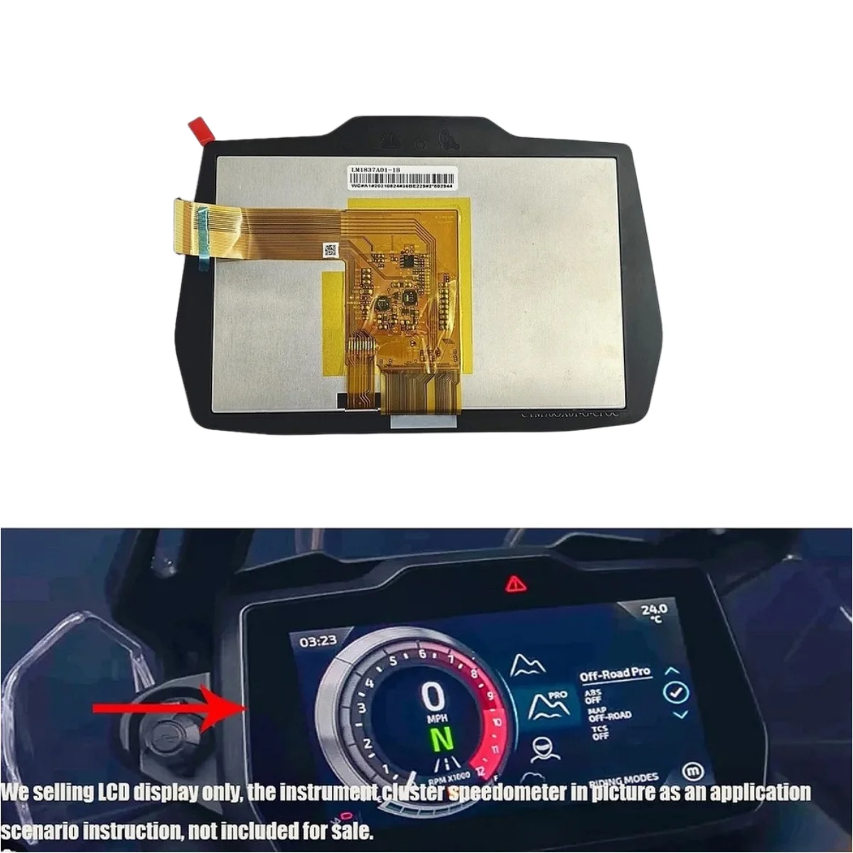 LM1837A01-1B 7" LCD Display For Triumph Tiger 900 1200 GT Rally Instrument Cluster Gauge Screen Replacement Repair Spare Parts - view 3