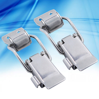 2pcs Spring Buckle Toggle Clamps Heavy Duty Quick Release Cabinet Door Adjustable Self-locking Stainless Steel Latch Lever