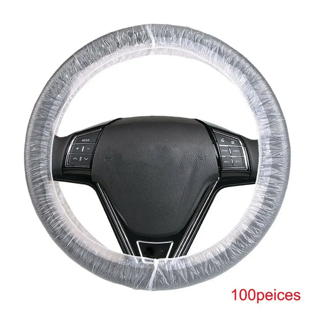 High Quality Clear Plastic Car-styling Disposable Steering Wheel Cover Car Accessories Auto Decoration Steering Covers