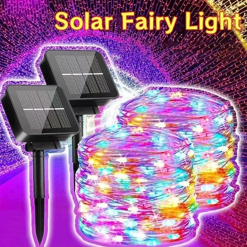 

50/100/200/300LED Solar LED Light Outdoor Festoon Garden Fairy Light String Waterproof Christmas Garland Yard Decoration