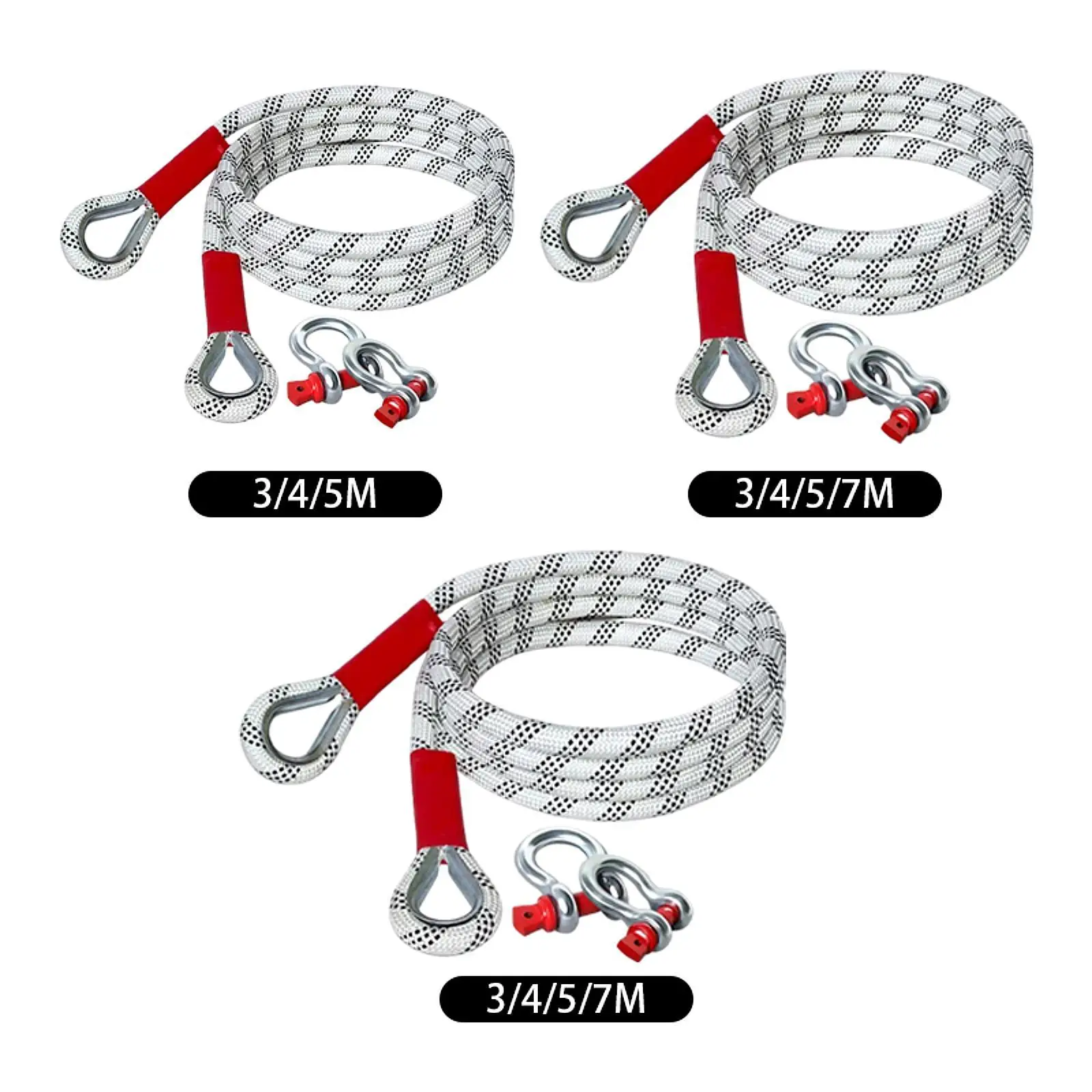 

Generic Car Towing Rope Wear Resistant Accessories Convenient Heavy Duty Auto Towing Rope for Automobile Vehicles UTV ATV SUV