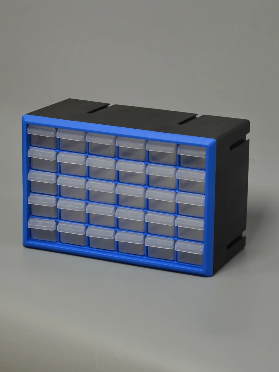 

Blue Combined Desktop Storage Box Simple Removable Plastic Spare Parts Kit with Drawers