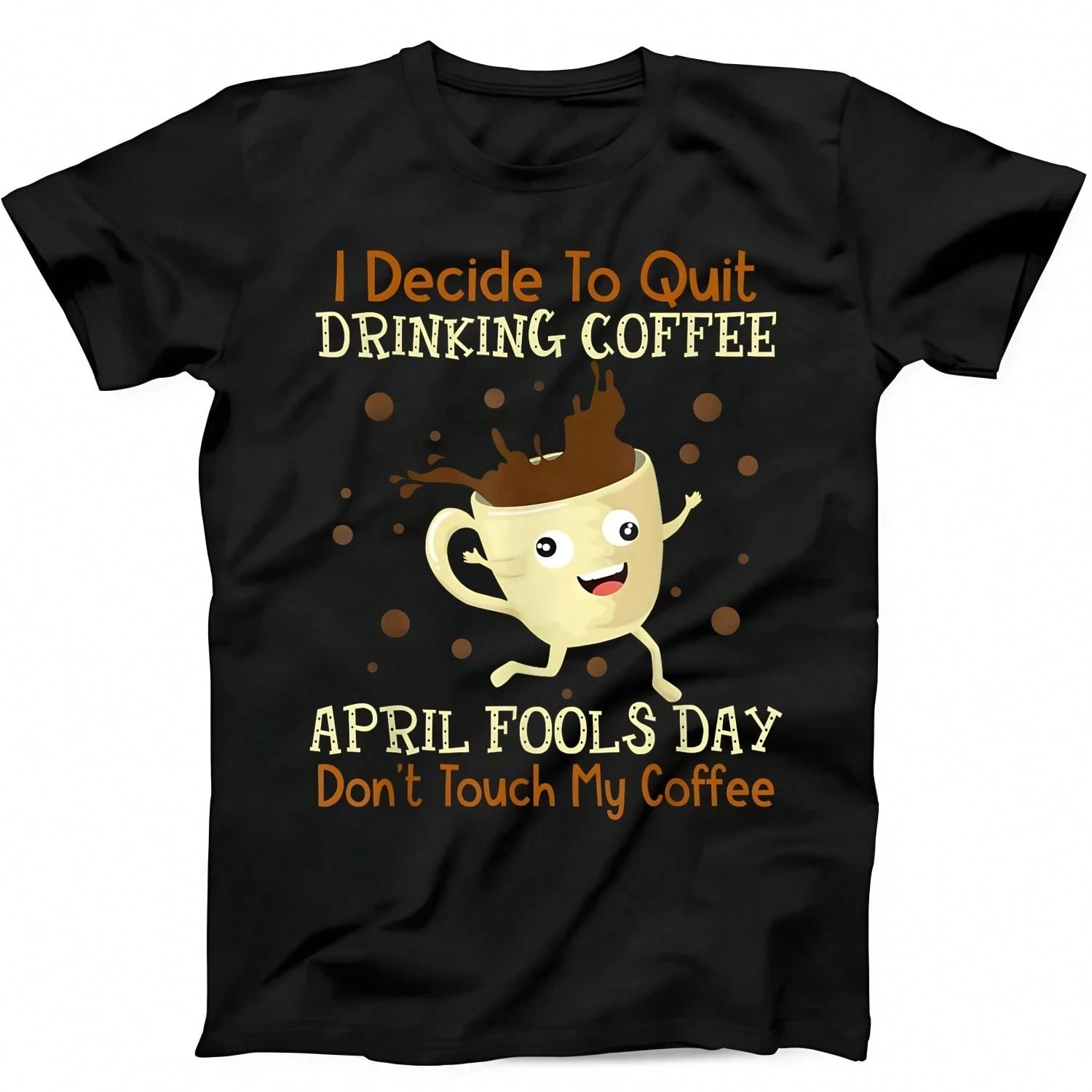 

Рубашка на день дурака для любителей кофе, футболка для учителя April Fools, футболка в стиле ретро с забавным узором, женская модная футболка с короткими рукавами