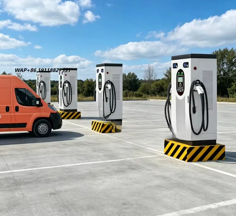 80KW Commercial Column EV Charger Dustproof Waterproof for Outdoor Public Areas