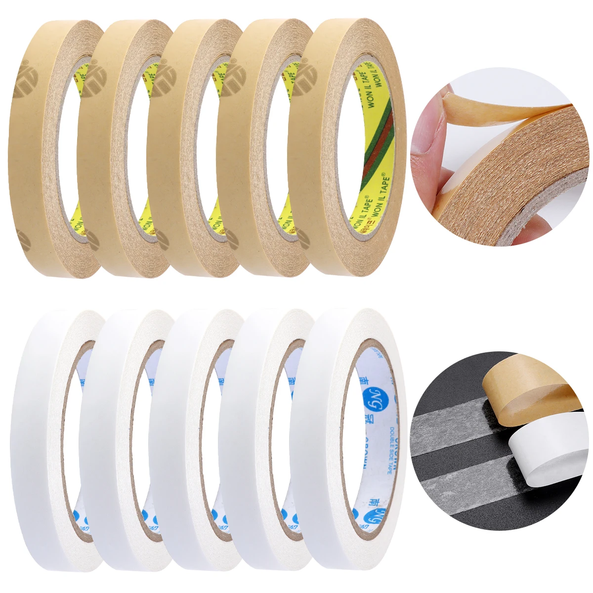 

Double Sided Tape Super Strong Double Faced Powerful Hand Tearing Adhesive Tape For Mounting Fixing Pad Sticky Paper 18M