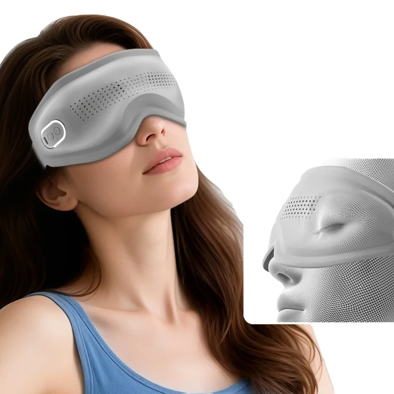 NEW Visual Design Silicone Eye Massager with Heating & Vibration & Music Electric Massage Eye Mask for Eye Relief & Relaxation