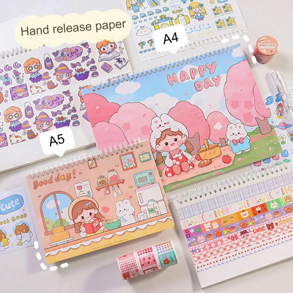 40ページa5/a4リリースペーパーブックスクラップブックノートブック両面ルーズリーフディースクラップブックノートステーショナリー用品