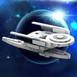 MOC Oberth Class Starship Spaceship Buiding Blocks USS Grissom Model USS Pegasus Bricks Toys Birthday Gift for Kids Toys