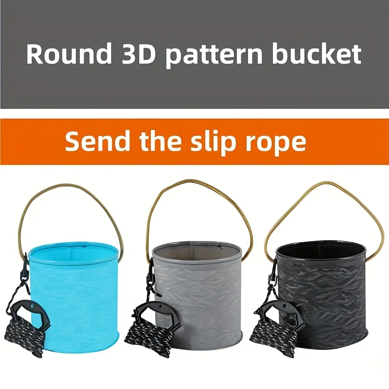 

Складное рыболовное ведро, портативное ведро для рыбы, контейнеры для воды из ЭВА с веревкой для кемпинга, пешего туризма, рыбалки, мойки автомобилей