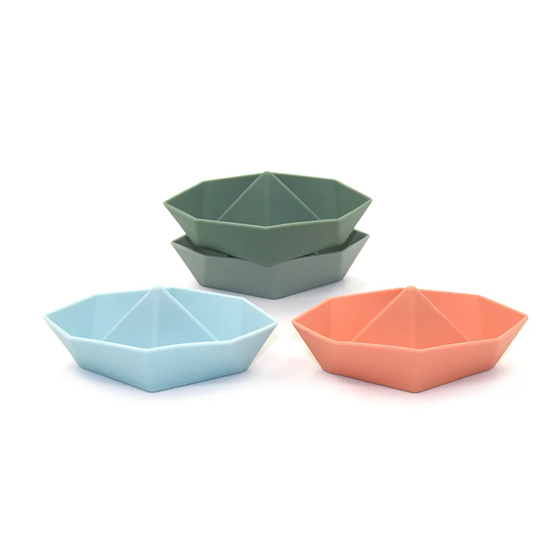 4 pçs/set navio bonito brinquedos de banho do bebê infantil silicone água jogar dos desenhos animados brinquedo praia para crianças