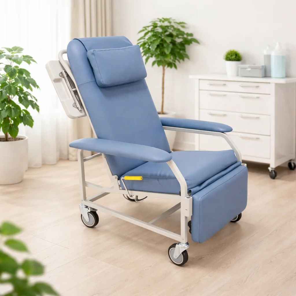 Hospital  Electric Dialysis Recline Chair Stainless Steel Folding Chair for Hospital Medical Use 200kg Load Capacity Comfortable