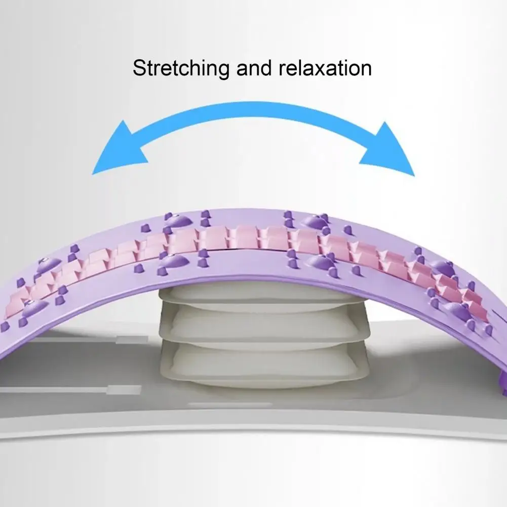 Back Stretcher Waist Trainer Adjustable Spine Decompressor Massager Lumbar Back Cracker Board Stretching Devic