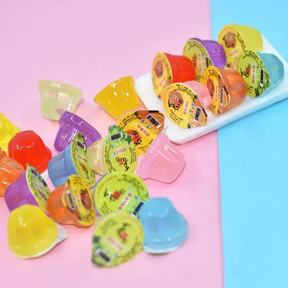 Dollhouse Miniature Resin Jelly Set, 10Pcs Simulation Food Pretend Play Decor for Doll Kitchen Craft & Home Decoration