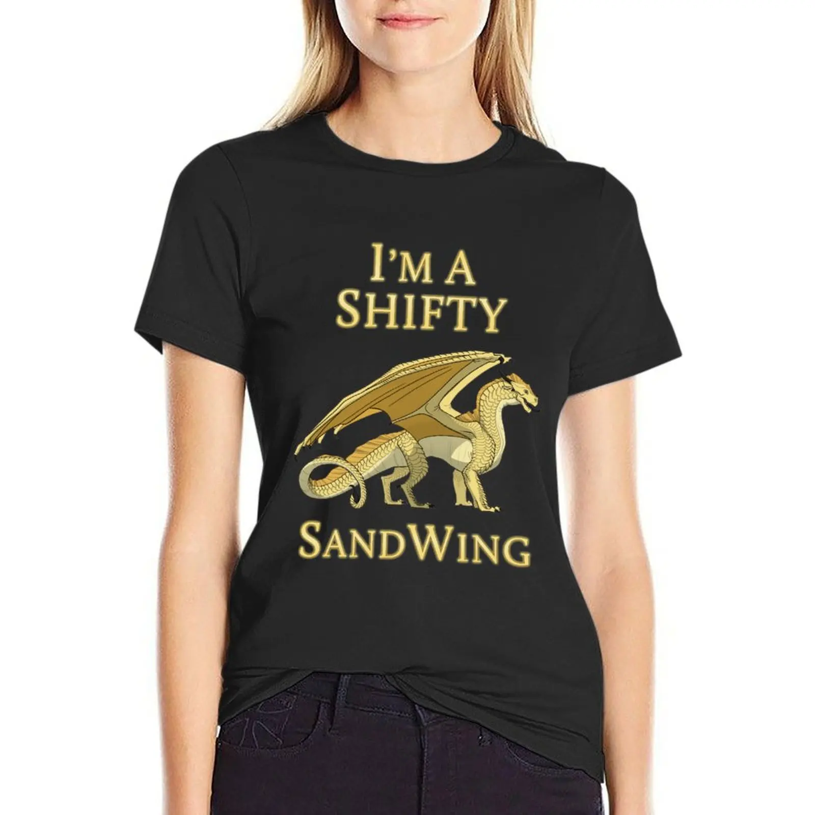 

I'm a Shifty SandWing T-Shirt Short sleeve tee vintage plus sizes lady clothes plain t shirts for Women