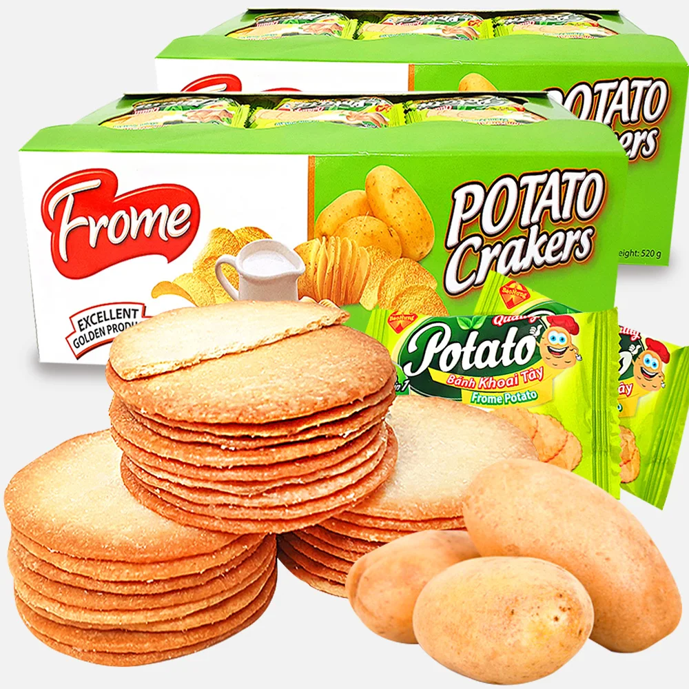 2 cajas (100 bolsas) de snacks crackers con sabor a patatas