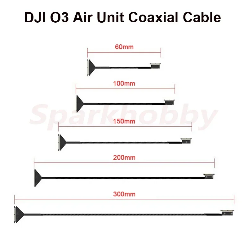 1PC FPV Digital System Coaxial Cable 60mm 100mm 150mm 200mm 300mm For DJ O3 Air Unit RC FPV Freestyle Racing Drone Accessories