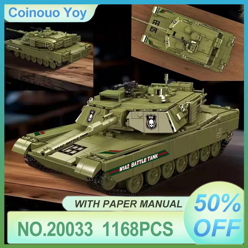 

Military Tank DIY Toys RC M1A2 Main Battle Tank Classic Mould King 20033 Collectible Building Blocks Puzzle Kids Christmas Gifts