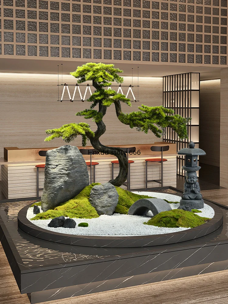 Interior decoration light luxury rockery stone landscape decoration large floor ornament